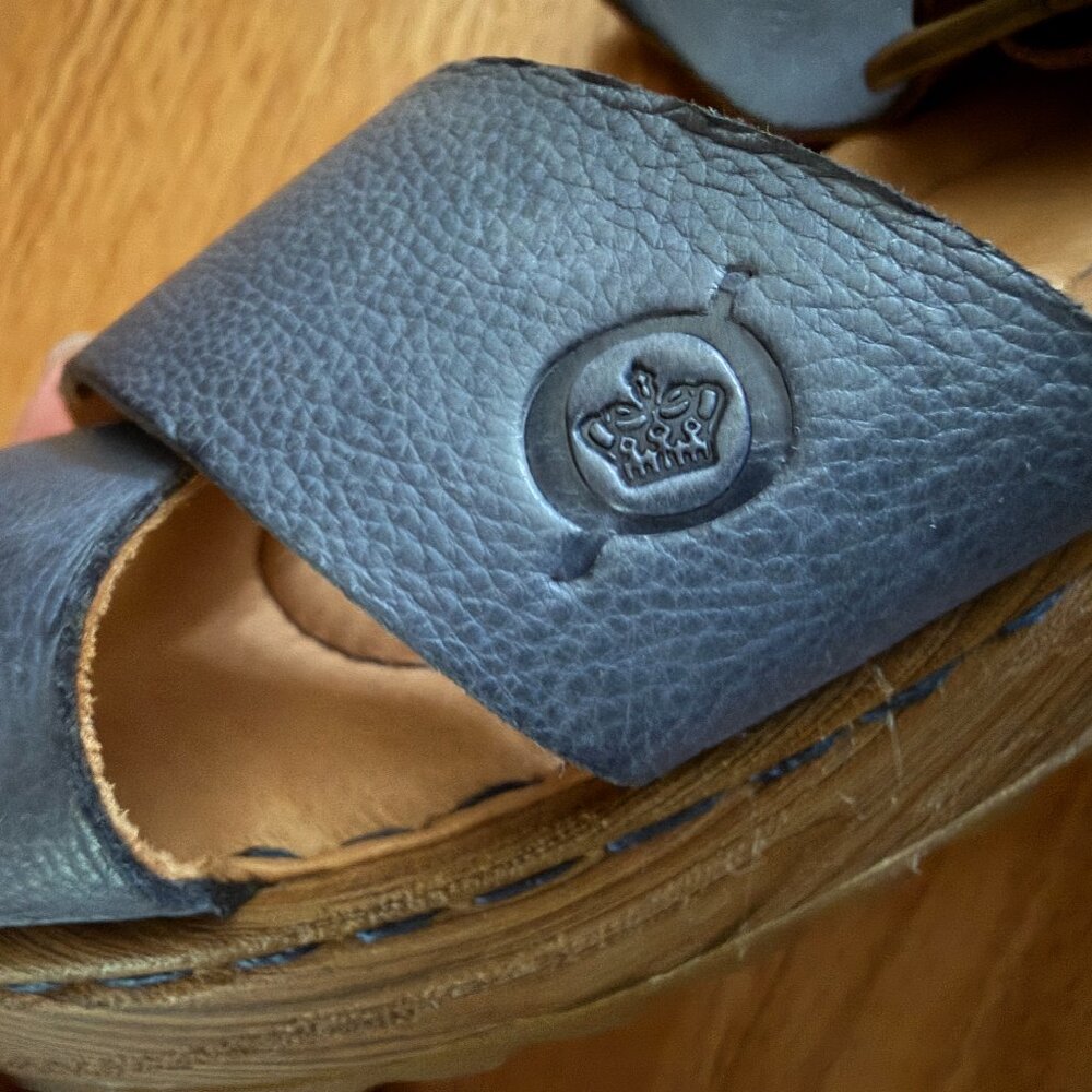 Born Blue Leather Comfort Sandals Size 7M - Picture 3 of 12
